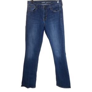 Old Navy Mid-Rise Curvy Profile Dark Wash Denim Bootcut Jeans Sz 10 Long